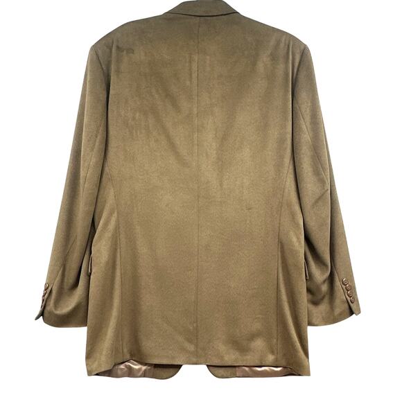 Chaps Ralph Lauren Blazer Jacket 40T Sport Coat Microfiber Green Academia Career - Picture 2 of 16